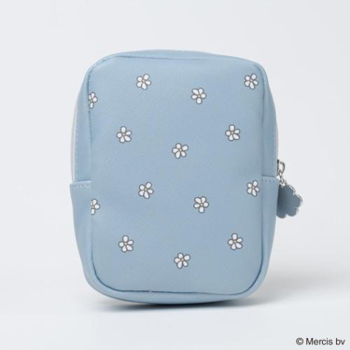 Miffy｜Blue Flower Dress Vertical Cosmetic Pouch｜95×125×30mm approx.