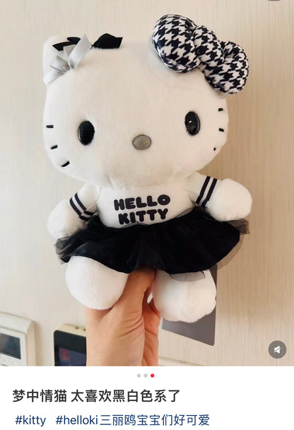 Sanrio三丽鸥｜Plush Toy Monotone黑白印象千鸟格系列可爱角色毛绒玩偶/公仔｜约17×12×22cm
