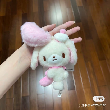 Sanrio三丽鸥｜ Mascot Holder / Fluffy Heart毛茸茸爱心系列平成复古可爱角色玩偶挂件/包挂｜约11×6×13cm