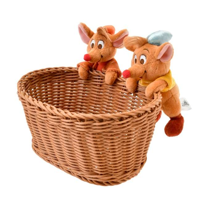 Disney迪士尼｜Interior Animal x Jag &amp;Gus The Mouse Basket东迪《灰姑娘》的朋友小老鼠毛绒玩偶收纳筐｜约高 18.5 x 宽 22.5 x 深 20 (cm)