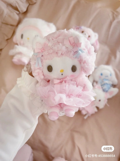 【limit 1】Sanrio｜White Cat Ballerina Mascot Holder /Plush Keychain｜9.5 x 6 x 13cm approx.