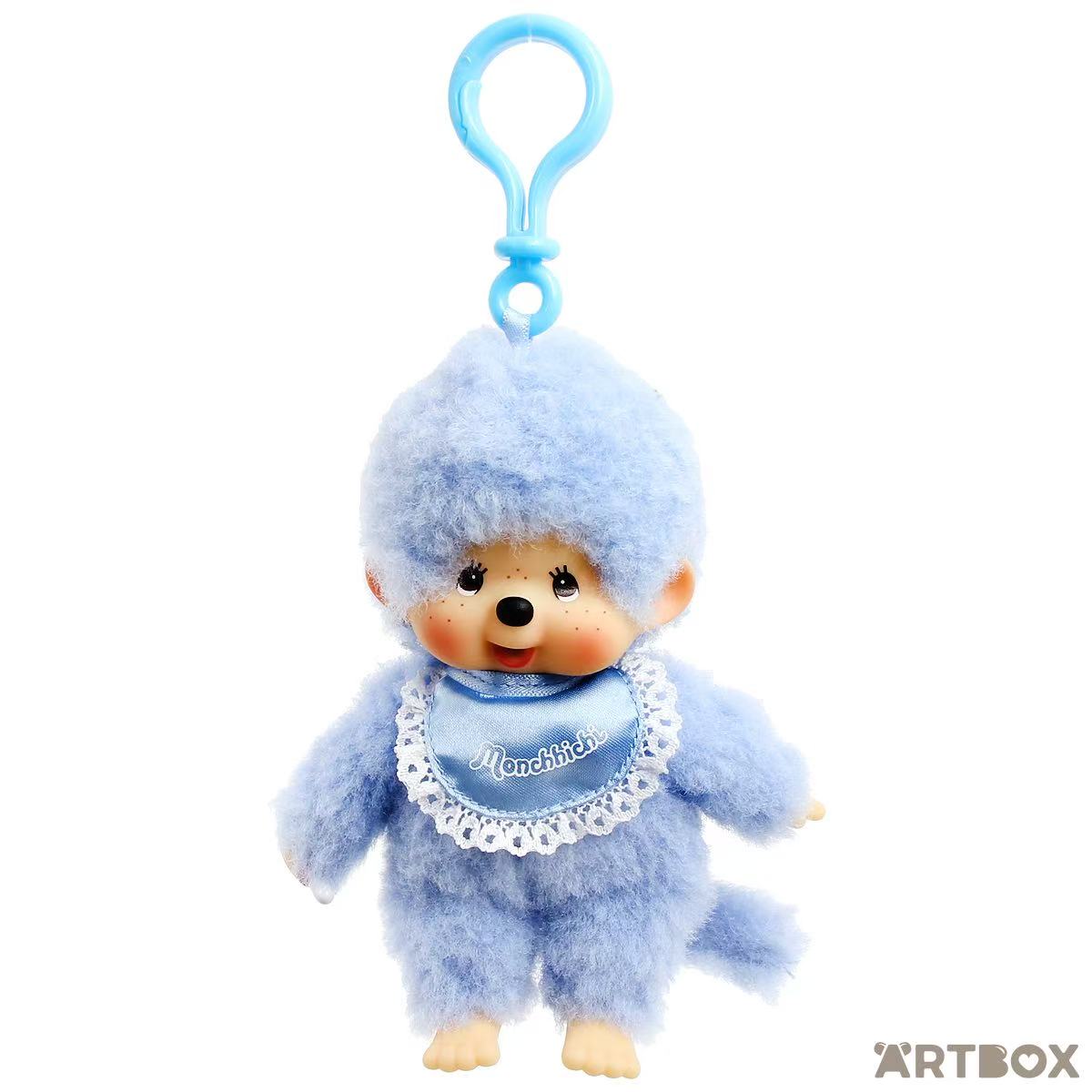 【limit 1】Monchhichi｜Colours Lacy Satin Bib Mascot Holder /Plush Keychain｜10cm x 14cm x 5cm approx.
