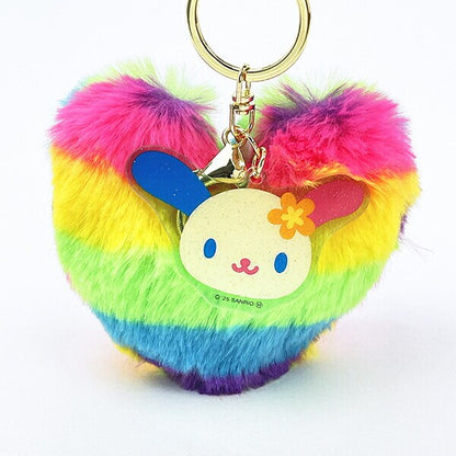 Sanrio｜Leopard Heart-Shaped Fur Keychain/Keyring｜H80 x W100 x D50mm approx.