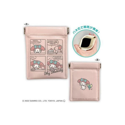 Sanrio｜皮质感四宫格漫画方形零钱包｜约縦118×横90mm