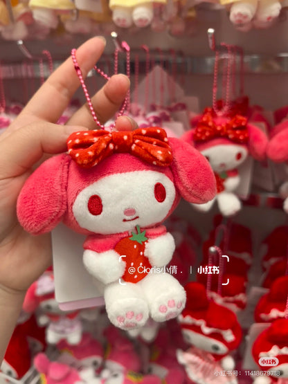 Sanrio｜My Melody 50th Anniversary  Mascot Holder /Plush Keychain｜H11.5 x W11 x D6cm approx.