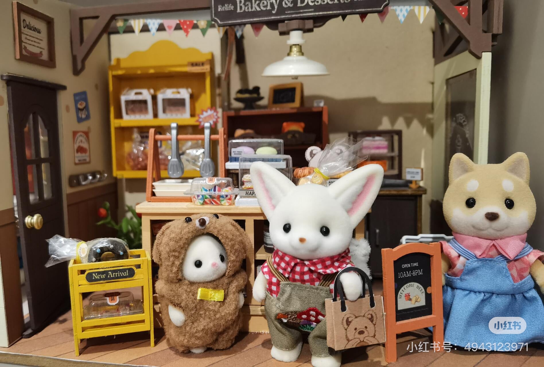 【limit 1】SylvanianFamilies｜Friends Pair Doll Set Mushroom Flower Embroidery-Maple Cat&amp;Fennec Fox