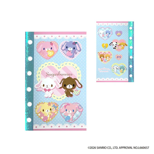 Sanrio｜Sugarbunnies Bunnies Ballerina 6 Hole Sticker Notebook｜125×80×3mm approx.