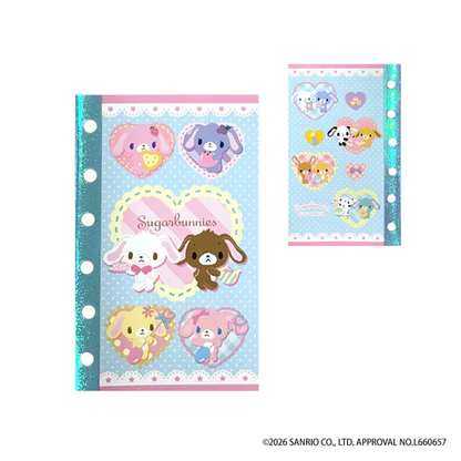 Sanrio｜Sugarbunnies Bunnies Ballerina 6 Hole Sticker Notebook｜125×80×3mm approx.