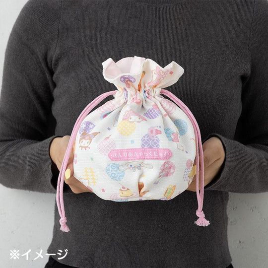 Sanrio三丽鸥｜Drawstring Purse - Japanese Pastel日式粉彩抽绳束口巾着/收纳包｜约22×10.5×23cm