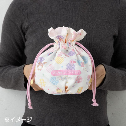 Sanrio三丽鸥｜Drawstring Purse - Japanese Pastel日式粉彩抽绳束口巾着/收纳包｜约22×10.5×23cm