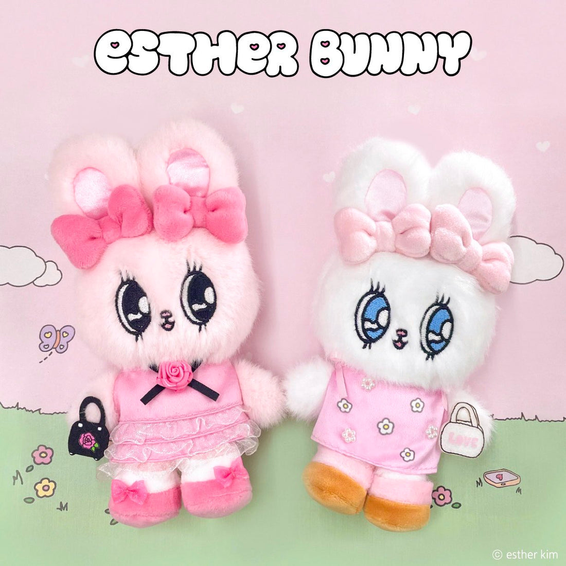 EstherBunny艾丝乐小兔｜限定粉嫩软萌兔挂件/玩偶/手里还拎着小包包