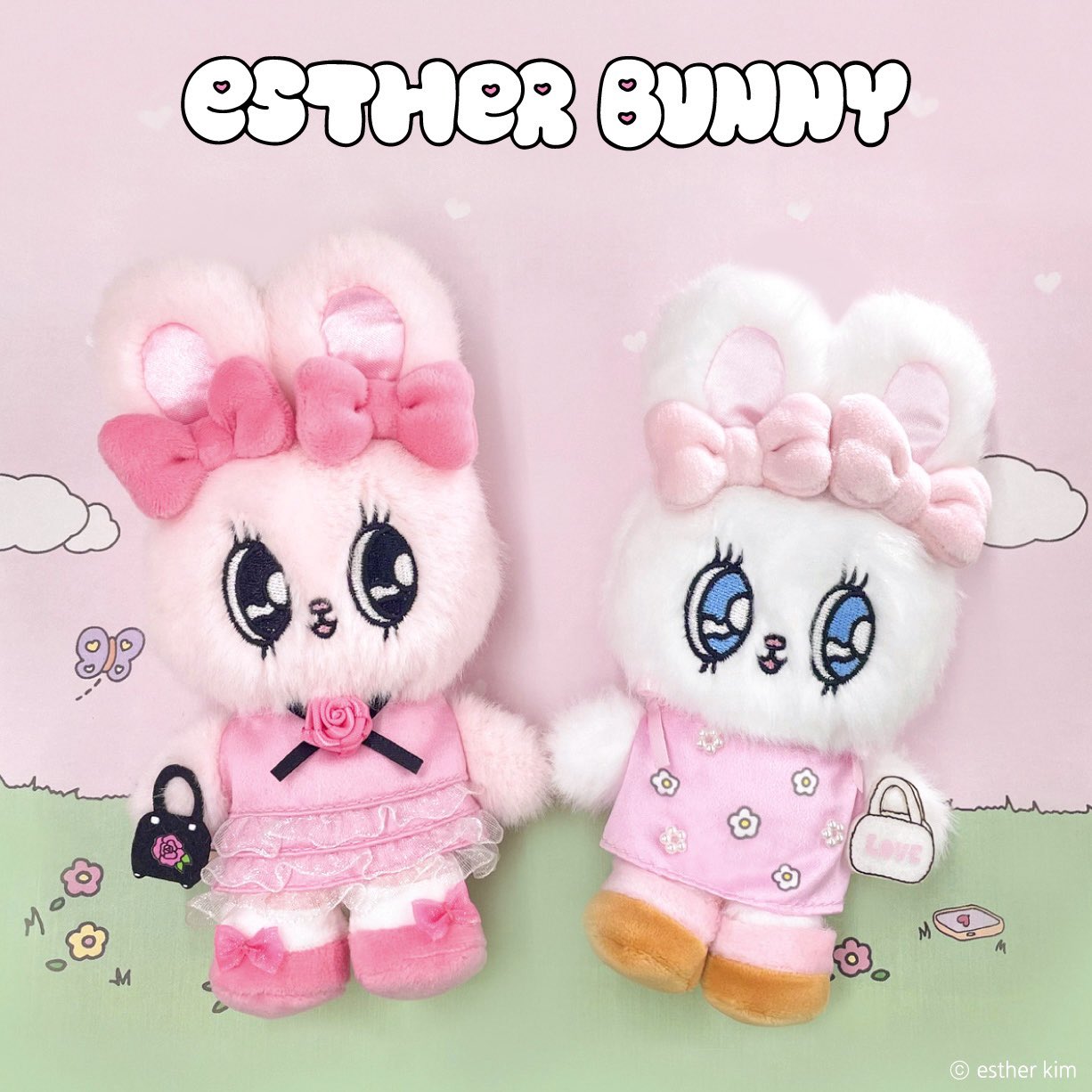 EstherBunny艾丝乐小兔｜限定粉嫩软萌兔挂件/玩偶/手里还拎着小包包