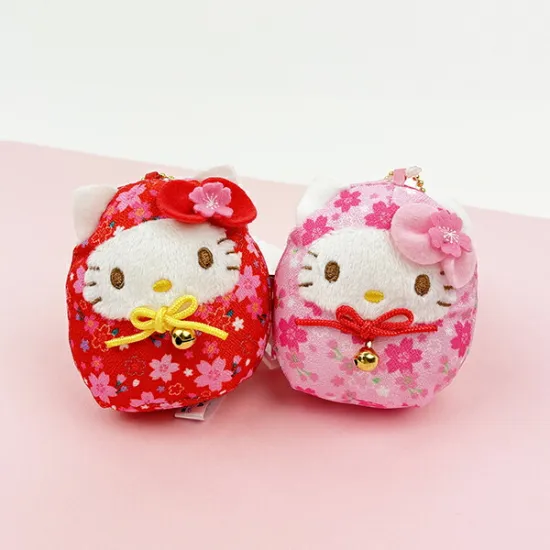 Sanrio｜Daruma Japanese New Year Sakura Mascot Holder /Plush Keychain｜ 65×70×50mm approx.