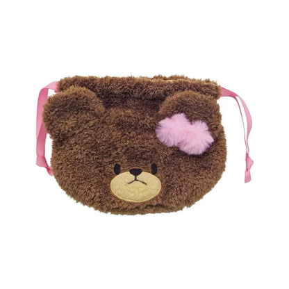 The bear’s school｜Face Drawstring Bag｜H16×W11×D2.5cm approx.