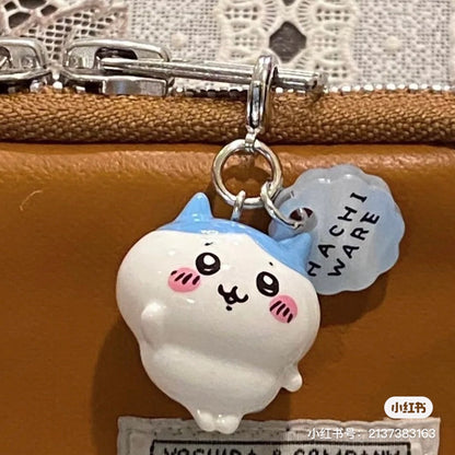 Chiikawa 吉伊卡哇｜新款拉链扣/可爱mini角色吊饰/钥匙扣/3小只一组｜约 H26 x W21.5 x D20mm