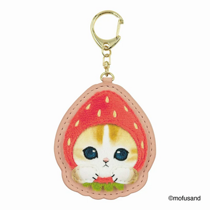 Mofusand｜Fluffy and Fuzzy Patch Keychain/Keyring｜84×103×10mm approx.