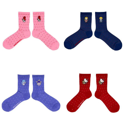 Sanrio｜Embroidery Retro Nostalgia Crew Socks｜23-25cm approx.