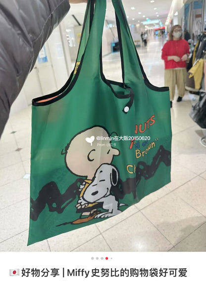 Snoopy｜Snoopy &amp; Woodstock Eco Shopping Bag｜530×440mm approx.