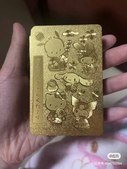 Sanrio｜Hello Kitty Gold Playing Cards｜5.7×2×8.7cm approx.