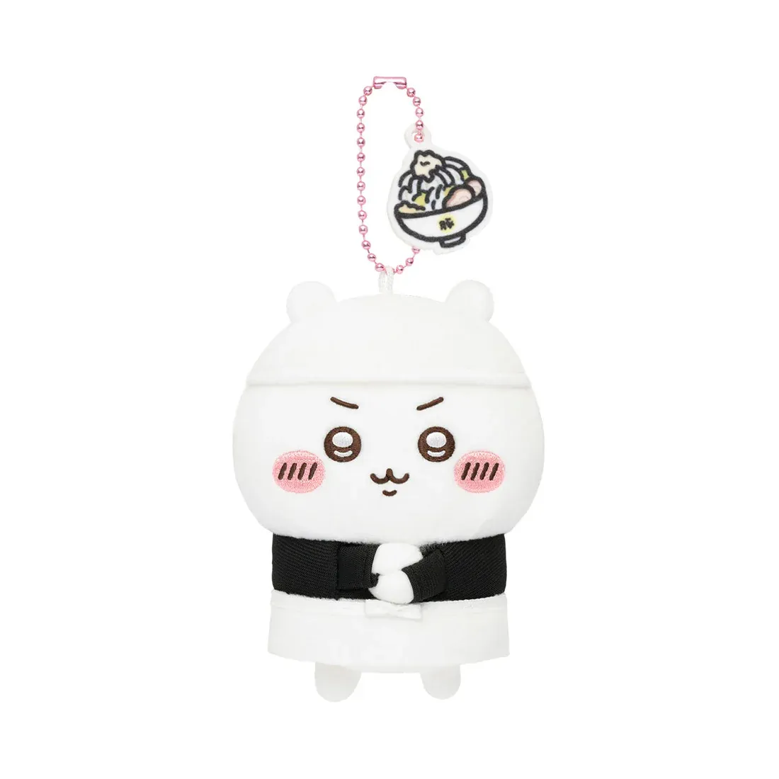 chiikawa｜Ramen Buta (Pork) - Staff member Mascot Holder /Plush Keychain｜H130 x W80 x D50 mm approx.