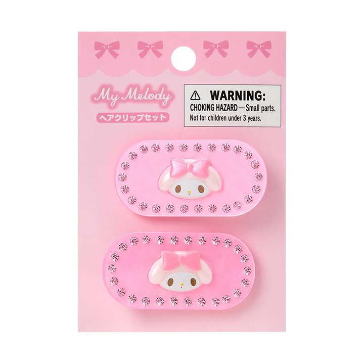 Sanrio｜Sparkling Stone Pearl MarbleHair Clip Set｜5×1.5×2.5cm approx.