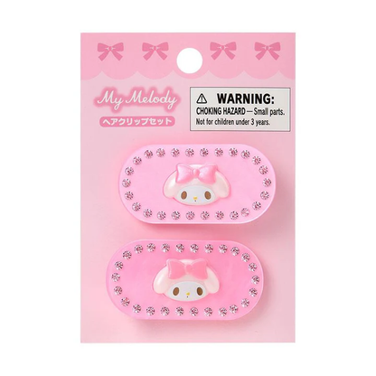 Sanrio｜Sparkling Stone Pearl MarbleHair Clip Set｜5×1.5×2.5cm approx.