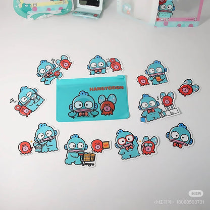 Sanrio｜Hangyodon 40th Anniversary Happy Life Sticker &amp; Case Set｜ 12×0.2×8cm approx.