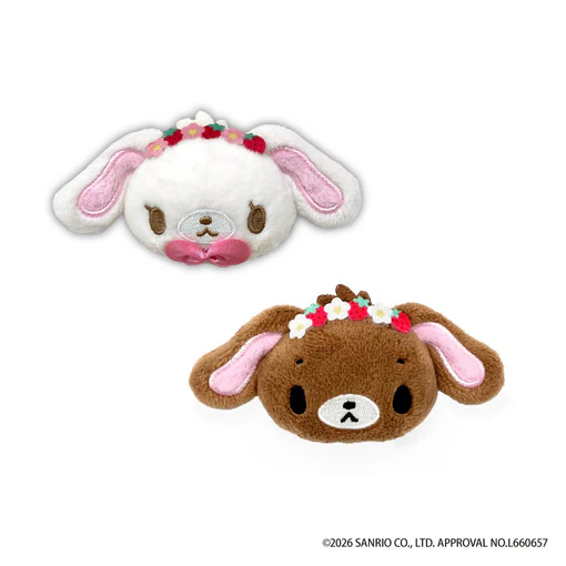 Sanrio｜Sugarbunnies Strawberry Flower Fairy Plush Hair Clip｜ 40×100×25mm approx.