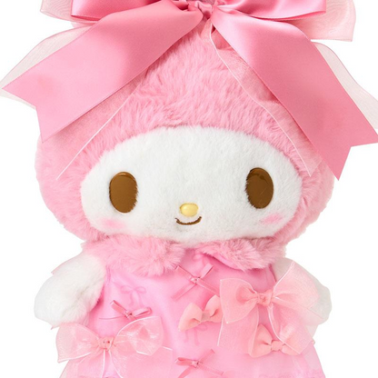 【limit 1】Sanrio三丽鸥｜Melody Birthday 50th Anniversary Mascot Holder Ribbon Princess Plush美乐蒂50周年生日粉桃甜心系列站姿毛绒玩偶/公仔｜约幅17.5×奥行11×高さ33cm
