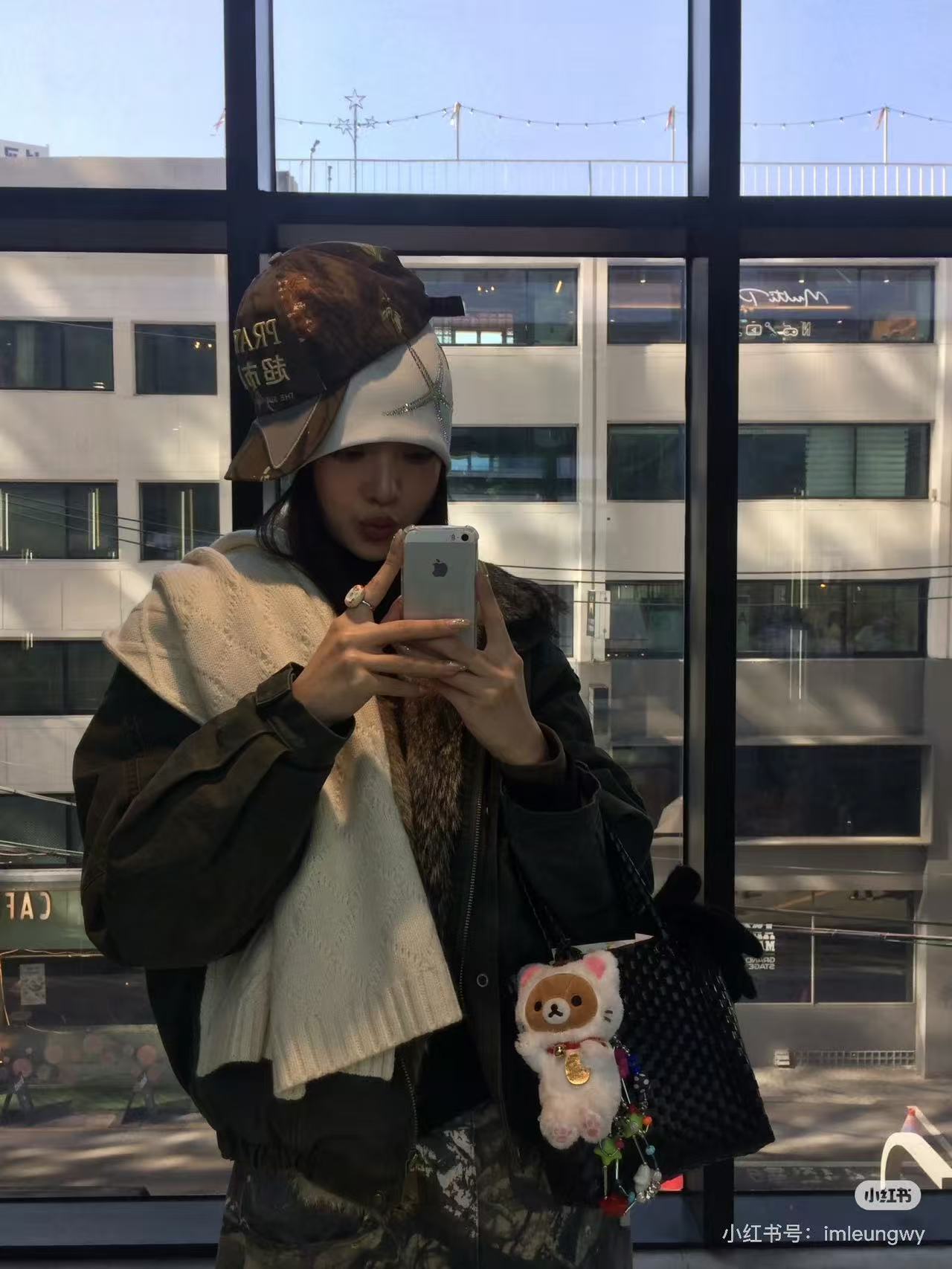 Rilakkuma｜lucky cat Mascot Holder /Plush Keychain