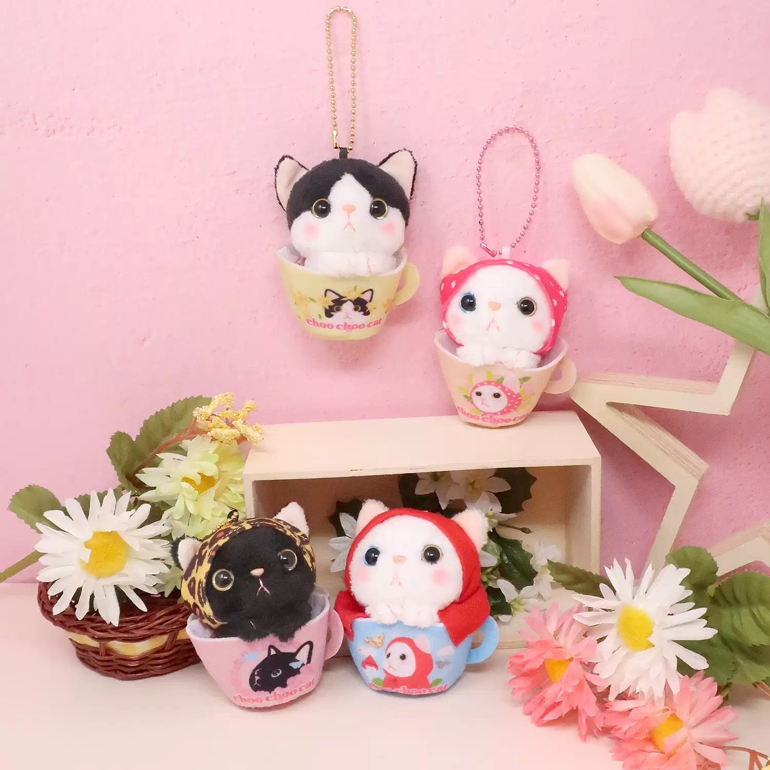 choo choo cat｜Mascot Holder /Plush Keychain｜Height 8cm approx.