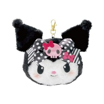 Sanrio｜Pink Black Party Face Pass Case｜H14.5×W18.5×D6cm approx.