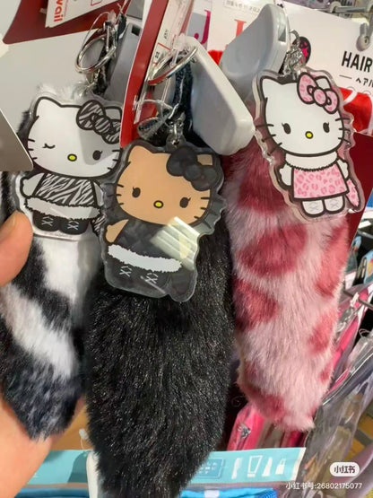 Hello Kitty｜Gogo Gal Collection Dangling Tail Mascot Holder /Plush Keychain