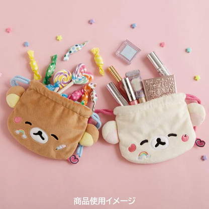 Rilakkuma｜Yuruyuru Pokapoka Warm and Cozy Plush Drawstring Bag｜ 130×200×20mm approx.