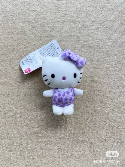 Sanrio｜Avail  hello kitty leopard Purple Mascot Holder /Plush Keychain