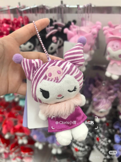 Sanrio｜Kuromi 20th Anniversary Nurse  Mascot Holder /Plush Keychain｜H11 x W10 x D5.5cm approx.