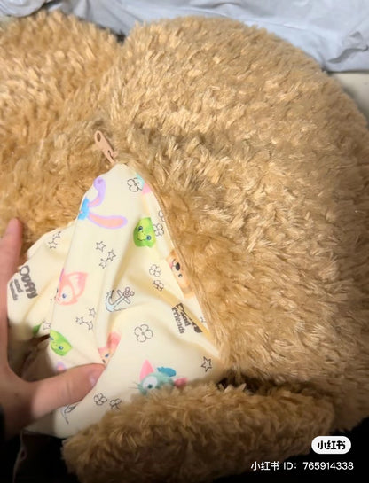 Disney HK｜达菲duffy毛茸茸大脸手拎包/U型枕/颈枕