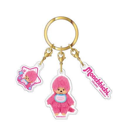 Monchhichi｜Acrylic Keychain 3 Charm｜33×52×3mm approx.