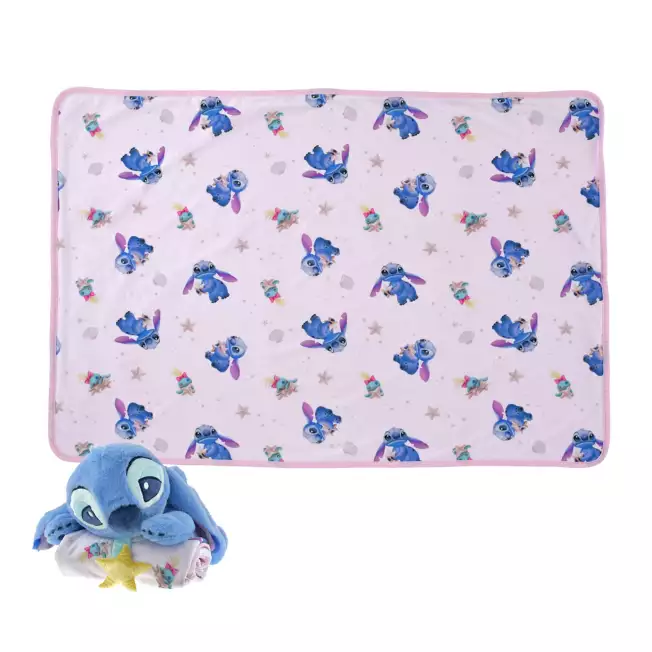 Disney｜Stitch Day Collection 2026 Stitch &amp; Scrump Blanket Cool with Plush Toy