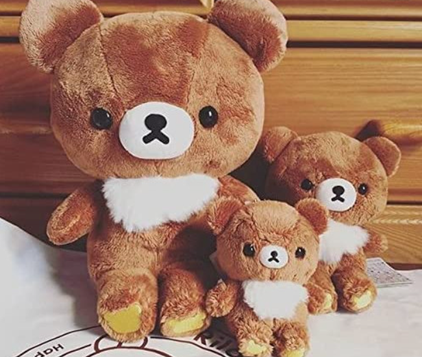 Rilakkuma｜Chairoikoguma Mascot Holder /Plush Keychain｜ 11 × 10 × 6 cm approx.