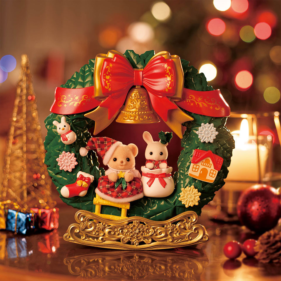 SylvanianFamilies｜Rocking Christmas Wreath Bear Rabbit Baby