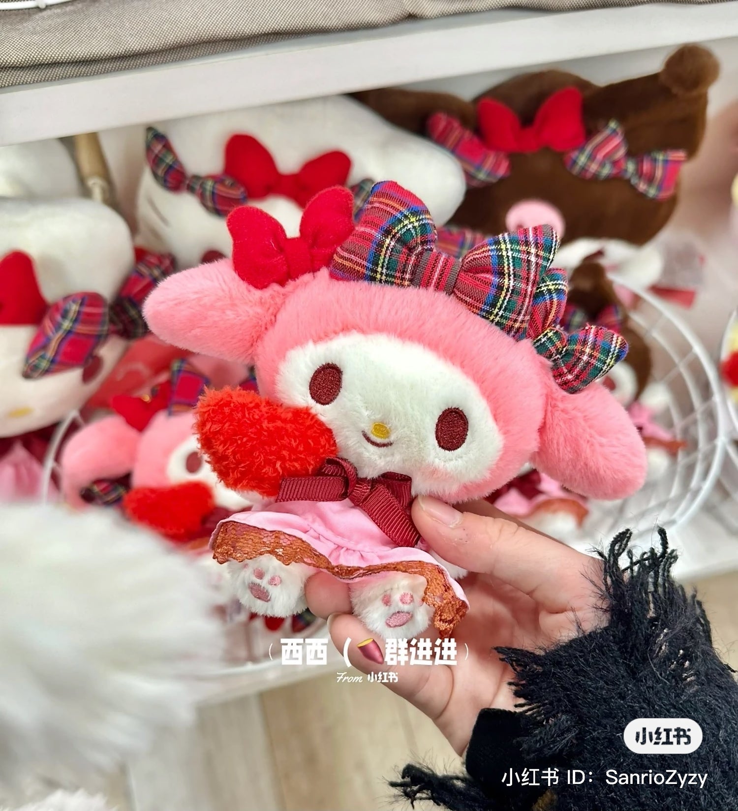 Sanrio｜爱心情人节系列蝴蝶结挂件/包挂｜约H10 x W10 x D8cm