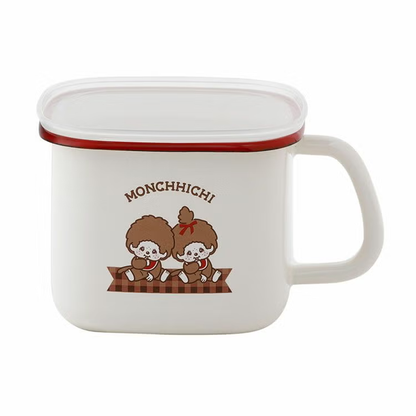 Monchhichi｜namel Square Pot (Checkered)｜1.5L