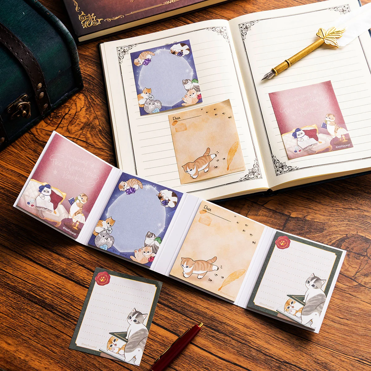 mofusand｜Nyantique Flip-Up Memo｜80 sheets