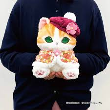 Mofusand｜Hibiya Kadan Plush Toy Cape Nyan (Red)｜220×145×180mm approx.