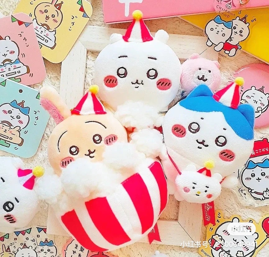 【限购1】Chiikawa 吉伊卡哇｜Rando UkikiMascot游乐园系列毛绒玩偶挂件/包挂｜约H115×W105×D50mm