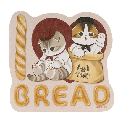 Mofusand｜Mofumofu Bakery BIG Sticker ｜H120 x W119mm approx.