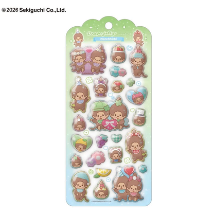Monchhichi｜Drop Jelly Stickers｜ 200×100mm approx.