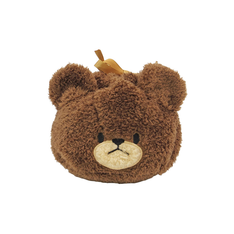The bear’s school上学熊｜学院限定可爱毛绒抽绳束口袋/收纳袋｜H16×W11×D2.5cm