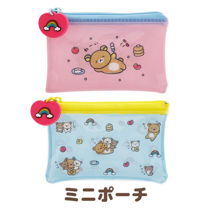 Rilakkuma｜Yuruyuru Pokapoka Warm and Cozy Clear Flat Mini Pouch｜ 75×110mm approx.